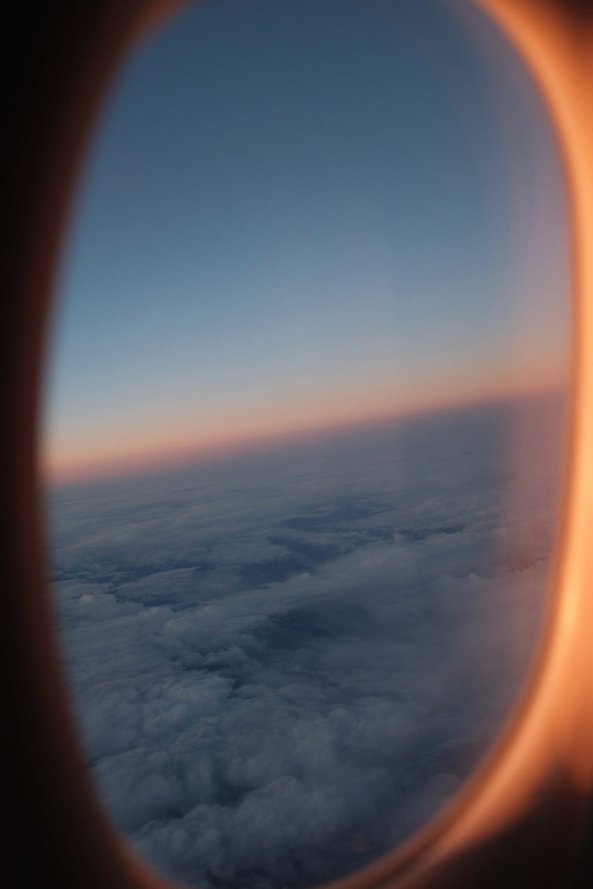 view out of a plane window